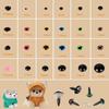796-100PCS DIY Craft Eyes Noses Sets Eyeball Doll Accessories Plastic Colorful Safety Eyes Noses For Doll Craft DIY Making Tools