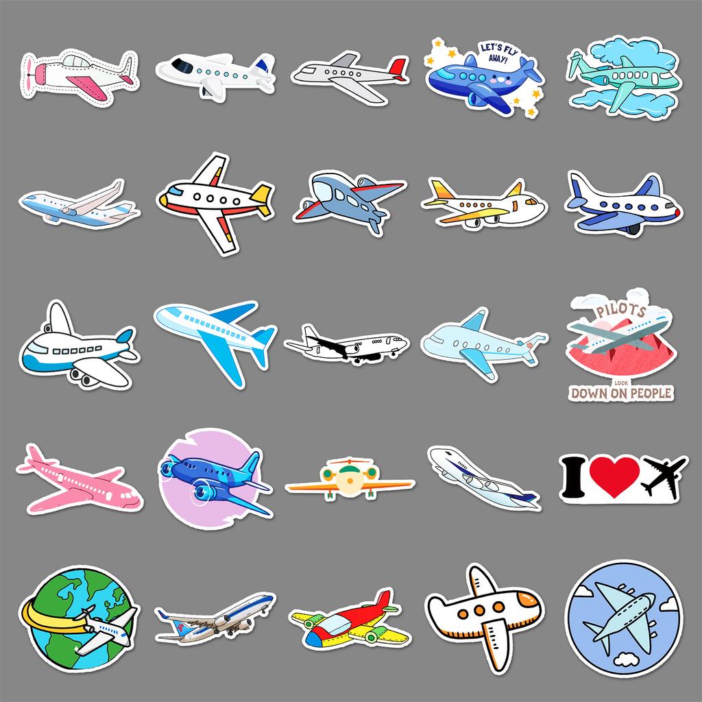 101 Plane Graffiti Stickers Personalized Cartoon Children's Creative Decorative Water Cup Mobile Phone Case Toy Stickers