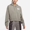 Jordan Essentials Casual Sport Knit Loose Hoodie Crop Top Women Tops Green DD6999-320