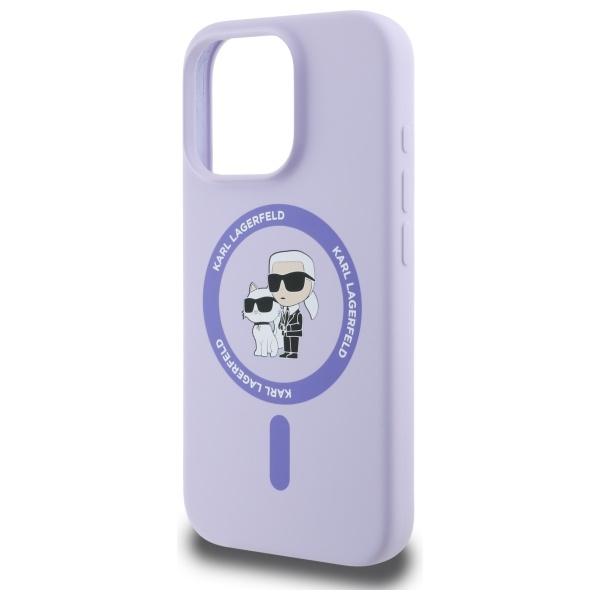 Karl Lagerfeld Klhmp16Lscmkcrhu Iphone16 Pro 6.3 Fioletowy/Purple Hardcase Silicone Karl&Choupette Ring Magsafe