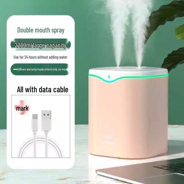 High-Capacity Double-Spray Ultrasonic Humidifier with Large Mist Output