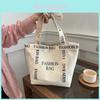 Trendy Street Style Canvas Tote Bag For Women With Letter Pattern And Stitching