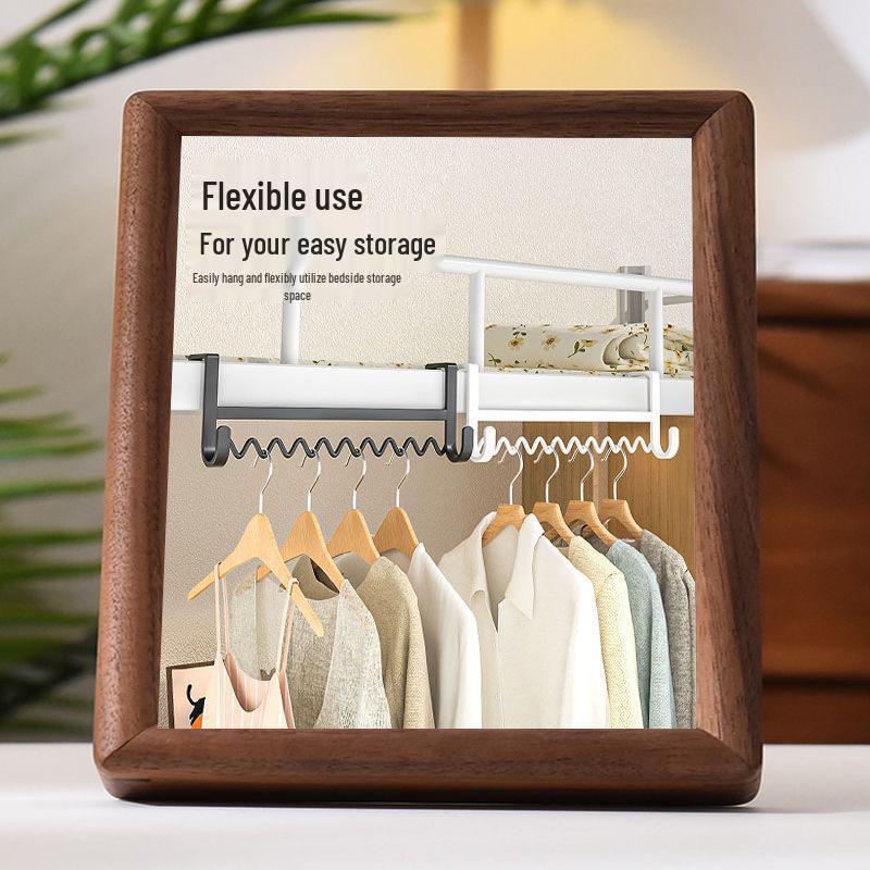 

Университетское общежитие Прикроватное хранение Одежда и Крючок-вешалка для двухъярусных кроватей Black Bedside Hook - Single