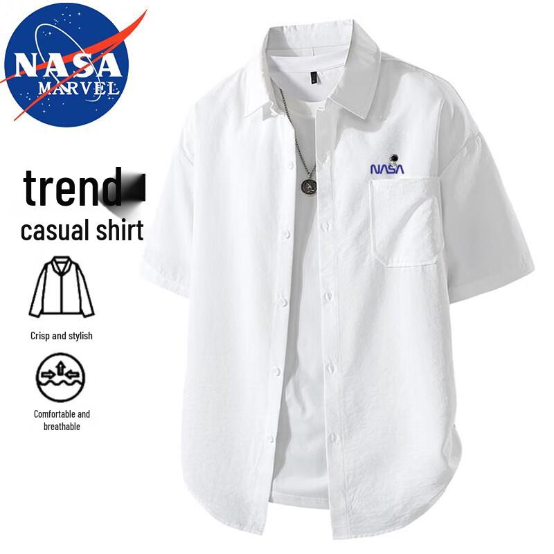 Мужская быстросохнущая футболка-поло с коротким рукавом NASA MARVEL XL