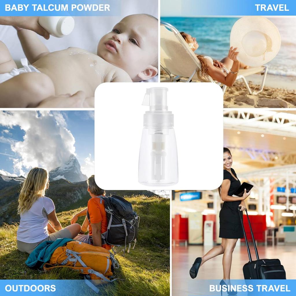 Barber Powder Spray Bottle - 180ml Refillable Talcum Powder and Hair Fiber Applicator for Salon, Home and Travel - Empty Cosmetic Powder Blower