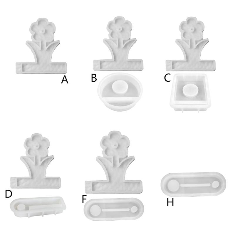 Flower Candle Holder Molds, Flower Candle Stand Molds with Tealight Base Mould for DIY Candle Holder Easter Decorations