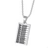Abacus Necklace Titanium Steel Chain for Valentine Gift Jewelry Men Women