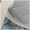 Standard Shoulder Short Sleeve Tee Modal Ribbed Loose Casual Basic Top Stretchy Slim Base Layer Soft Ribbed Fabric Good For Inner And Outer Wear Top