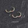 Vintage Colored Diamond Twist Earrings For Men And Women Luxury Zircon Ear Buckles