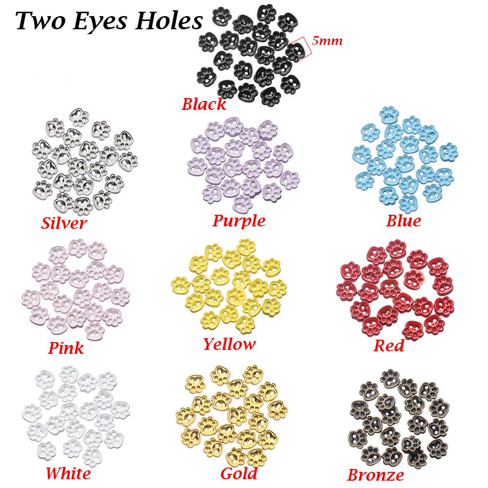 20pcs 5mm Mini Buttons DIY Doll Clothes Metal Buckle Bear Foot Style Buckles for 1/6 Doll Clothing Sewing Accessories