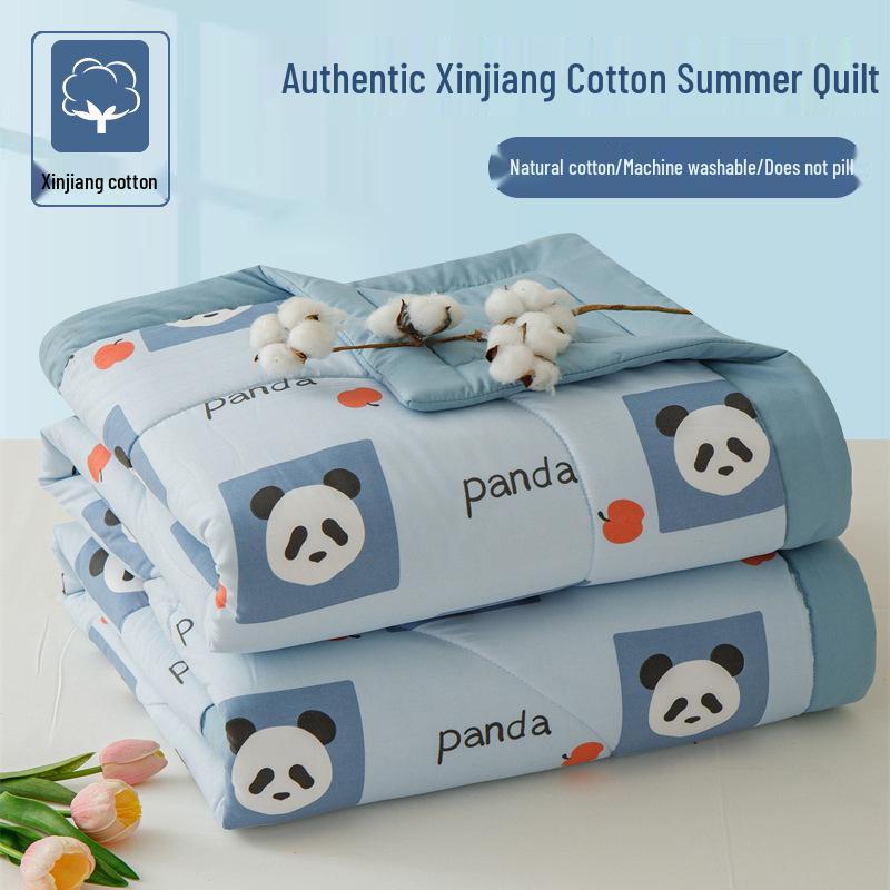 Xinjiang Cotton Summer Air Conditioning Quilt, Machine Washable Thin Quilt for Dormitory, Ideal for Students