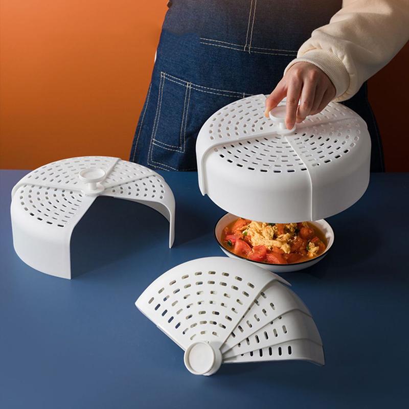 Kitchen Foldable Food Cover Anti-Fly Cover Tent Cover Vegetable Fruit Breathable Insect-Proof Lid Food Protection Gadget Summer 1 pcs