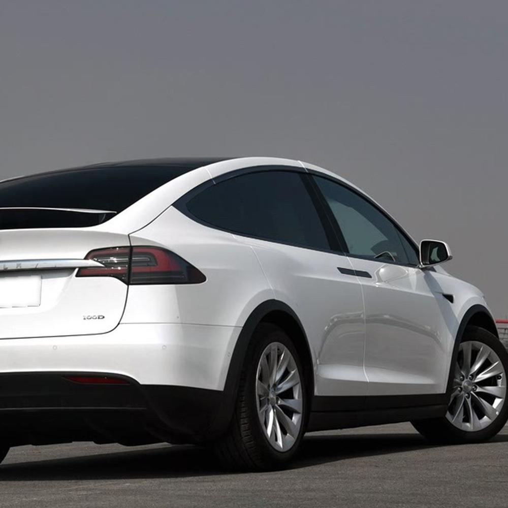 For Tesla Model X 2016-2020 PVC Matt Black Car Window Decorative Strip Sticker Car Exterior Protection Accessories