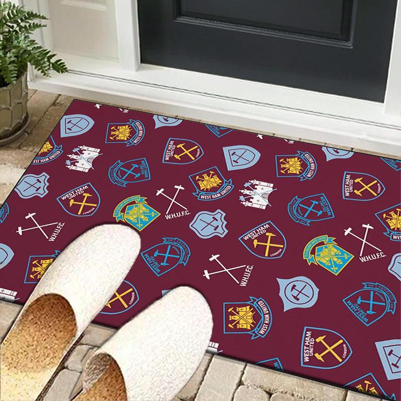 Football Club Emblem Office Rug Chair Mat, Game Carpet, Suitable for Front Door, Bedroom, Living Room, Desk, Holiday Gift