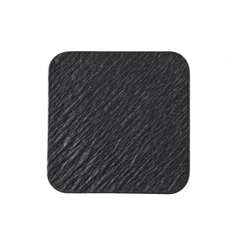 European Ceramic Square Dinner Plate Black White Western Steak Plate Home Ceramic Fruit Salad Dessert Dishes Kitchen Tableware