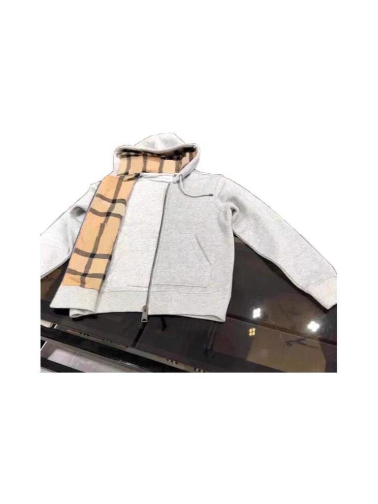 High-Quality British Style Men's Hooded Fleece Sweatshirt for Spring/Autumn, Zipper Cardigan, Customizable Logo, 3D Design, In Stock.