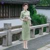 New Chinese style cheongsam skirt improved summer new mother dress retro thin performance dress