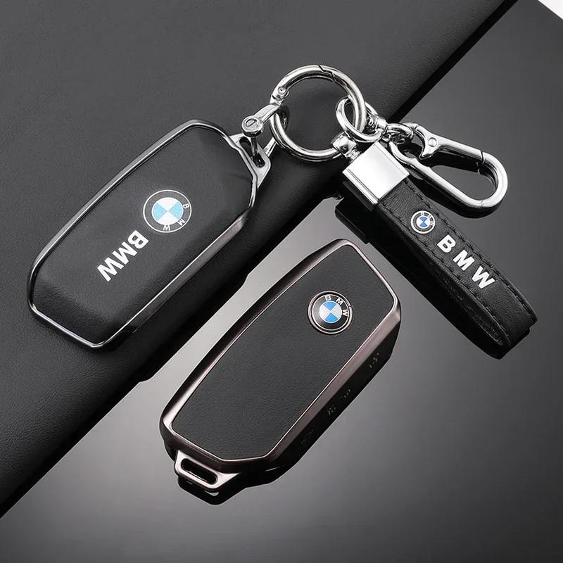 LJFJN1 Car Sticker TPU Car Key Cover Case Shell Bag for BMW X1 U11 X7 X5 G05 LCI I7 IX XM Series 7 740Li U06 G81 M3 2023 2024 Keychain