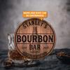 Round Metal Decorative Tag Wall Decor Personalized Bourbon Bar Sign