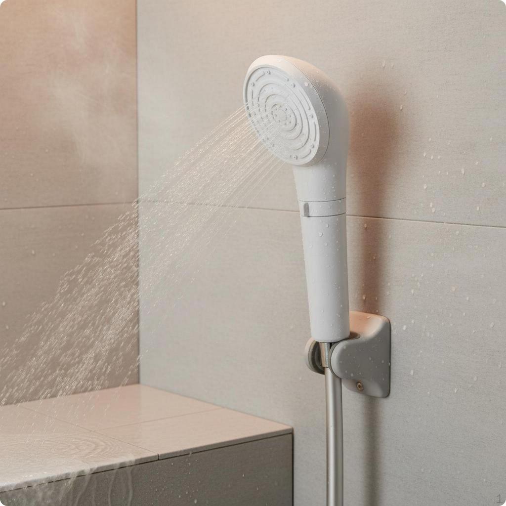 Oxygenated Shower Fixture LowMaintenance Silicone Nozzles Handheld Material White