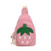 Strawberry Adorable Children Canvas Mini Purse Zipper Storage Activities Travel