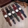 Retro Style Adjustable Cowhide Bracelet Watch - Trendy Unisex Accessory