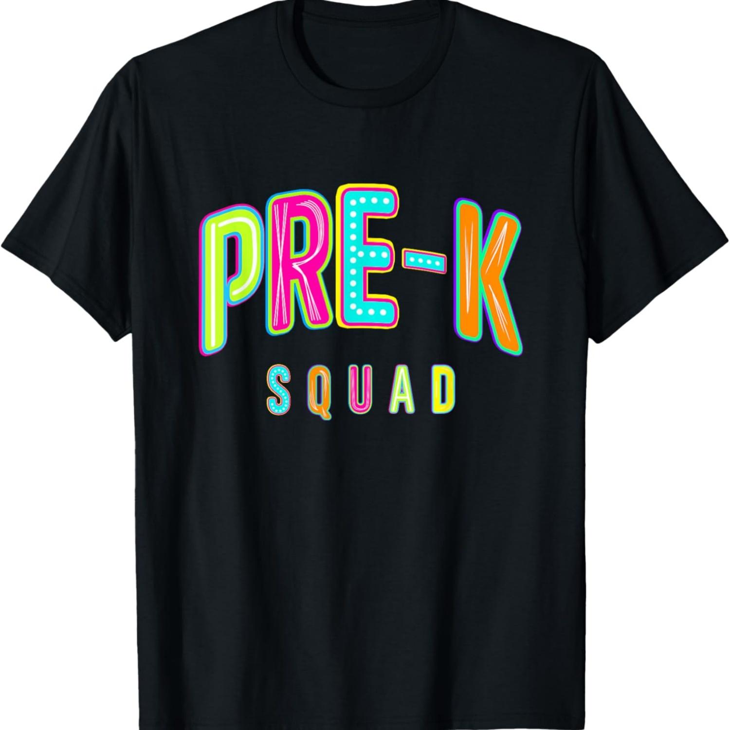 Pre-k Dream Team Teacher Squad Back To School Fun Girl Boy T-Shirt XXXXXL чёрный
