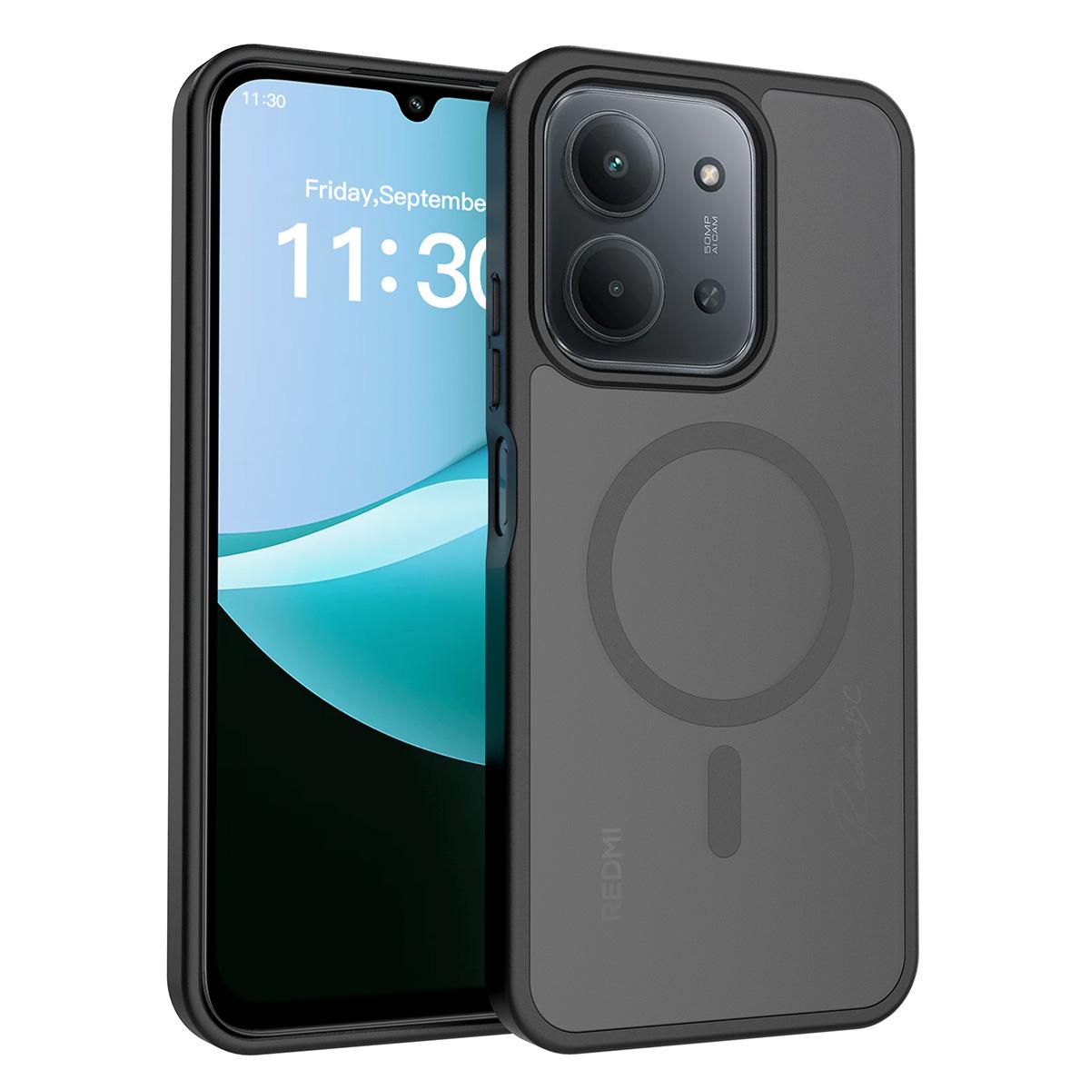 

Fit Redmi 15C 173mm Matte Magnetic Case, Compatible with MagSafe Drop Protection Slim Translucent Cover For Redmi 15C 171mm PC TPU&just case&Redmi 15C 5G (171mm)