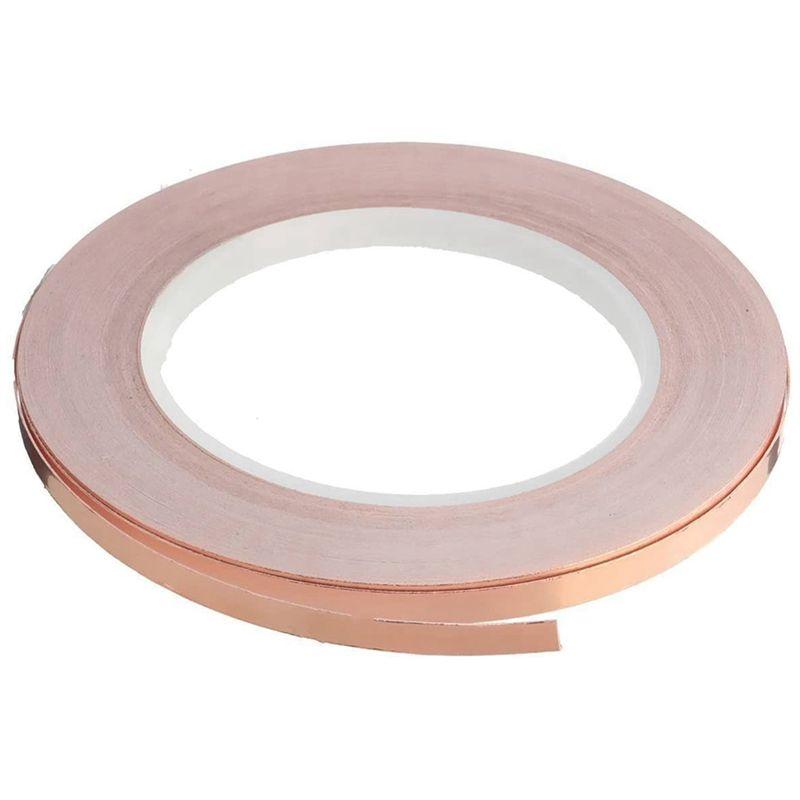 A84E-3X Single-Sided Adhesive Copper Foil Tape Self-Adhesive Shielding Tape Tape For Guitar (5Mmx20m)