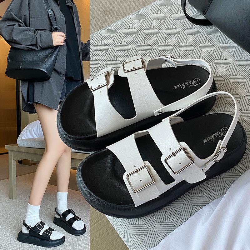 

Women s outer platform versatile fashion muffin sandals women s shoes non-slip summer casual new beach shoes outer wear Rome 42