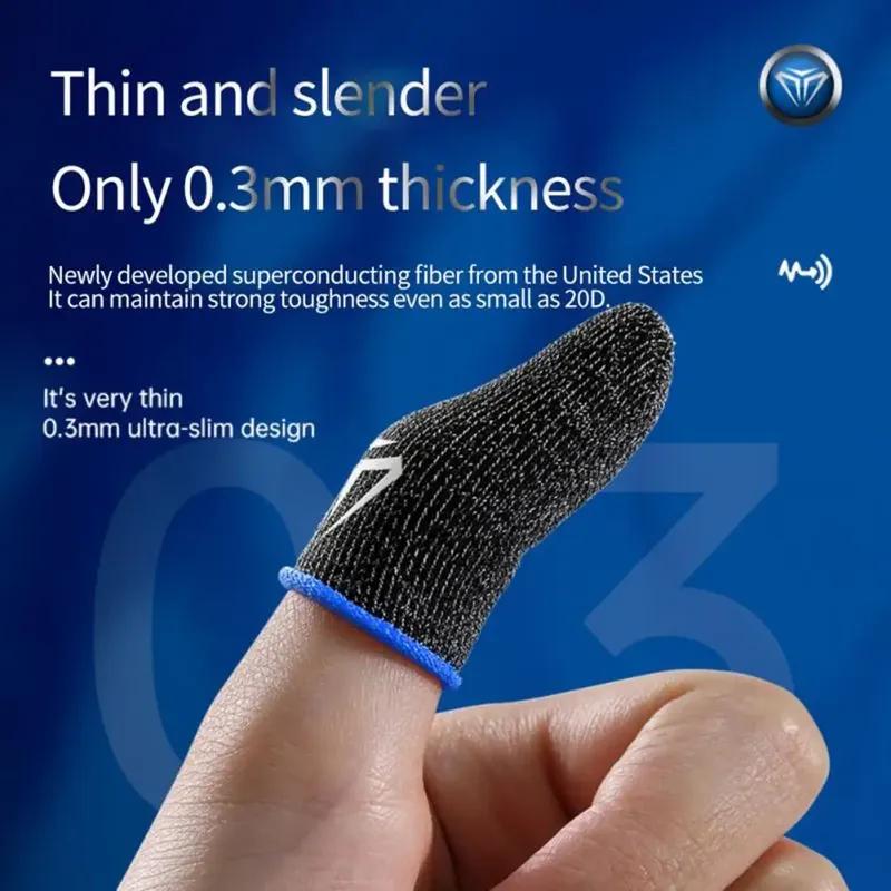 5 Pairs Gaming Finger Covers for Touchscreen Breathable & Sweatproof Anti-Slip Design Mobile Game Accessories