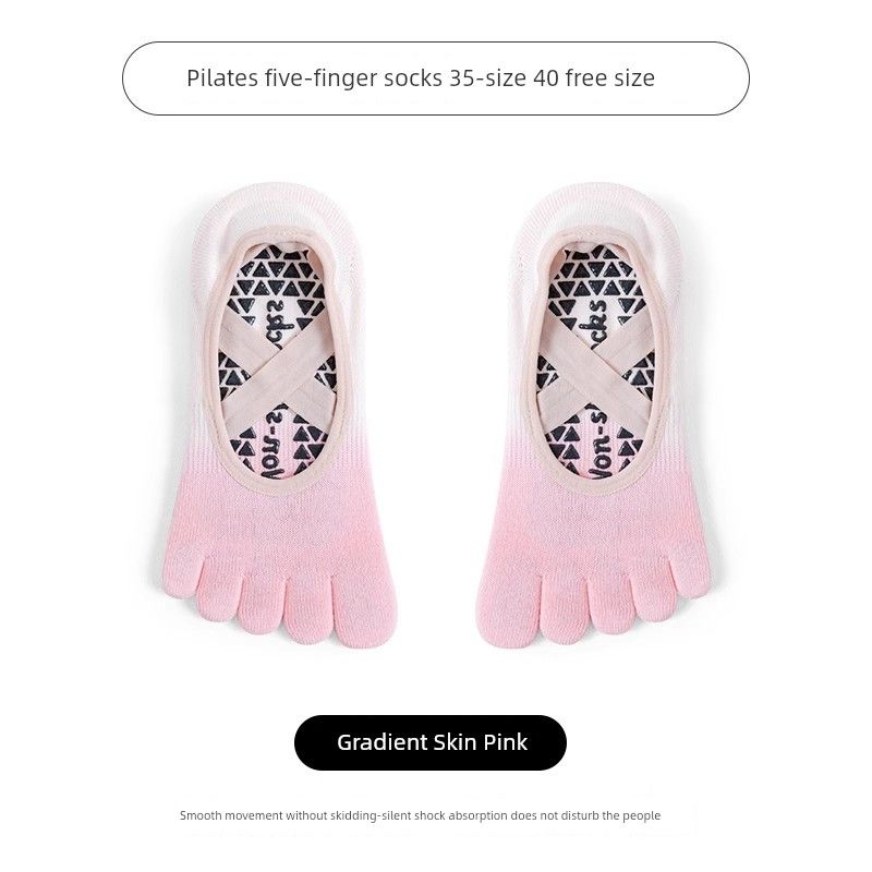 

Yoga Socks Pilates Five Finger Non-Slip Socks Professional Female Summer Thin Yoga Indoor Sports Fitness 2025 New Arrival Pink [Pilates professional socks]]