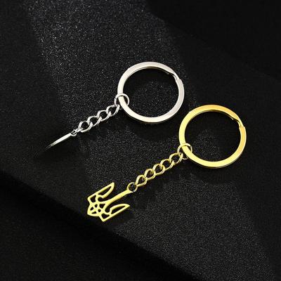 Beliebter Schlüsselanhänger mit Ukraine-Emblem aus Titanstahl – Unisex-Modeaccessoire