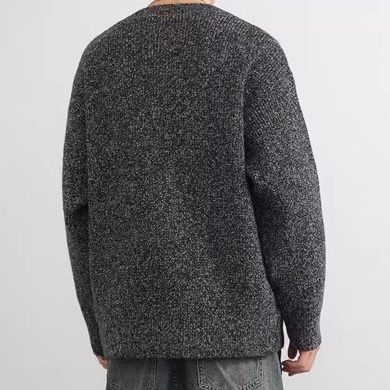 Mao Ren Men's Henley Neck Knit Sweater