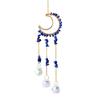 Crystals Suncatcher, Hanging Moon Sun Catcher with Glass Prisms for Windows, Healing Crystal Decor for Home, Gift for Christmas Birthday Valentine