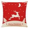 Red Plaid Elk Deep Forest Christmas Pillow Cover Home Sofa Cushion Cover