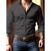 Men S Long Sleeve Turn Down Collar Shirt 3d Digital Print Casual