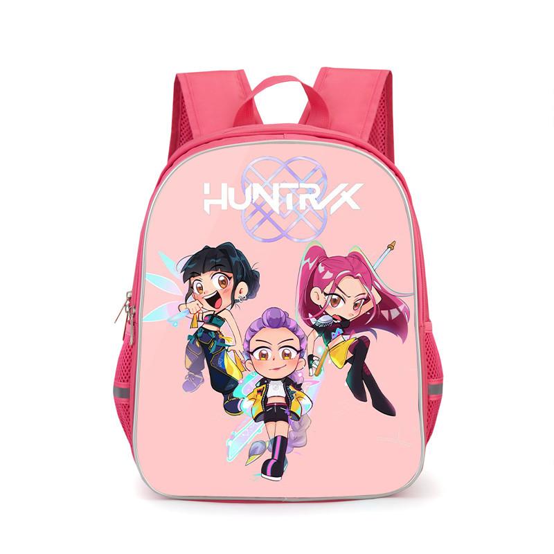 KPop Demon Hunters Kids Large Capacity Layered Backpack Students School Bags for Girls Boys Cartoon Bookbag Travel Backpack