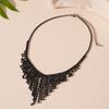 Personalized dark wind diamond-set elegant fringed necklace ins temperament collarbone necklace