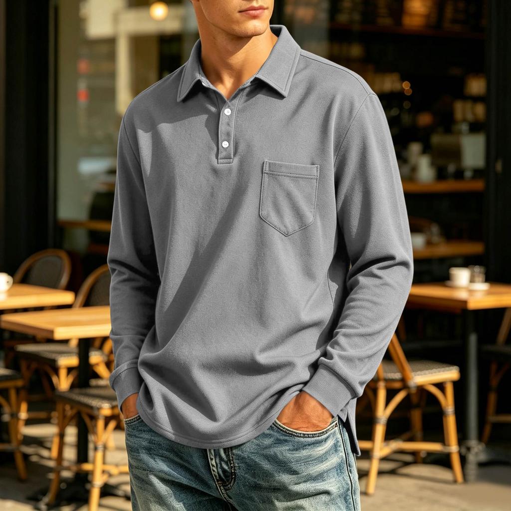 Men's Casual Long Sleeve Button Up Shirt Lightweight Breathable