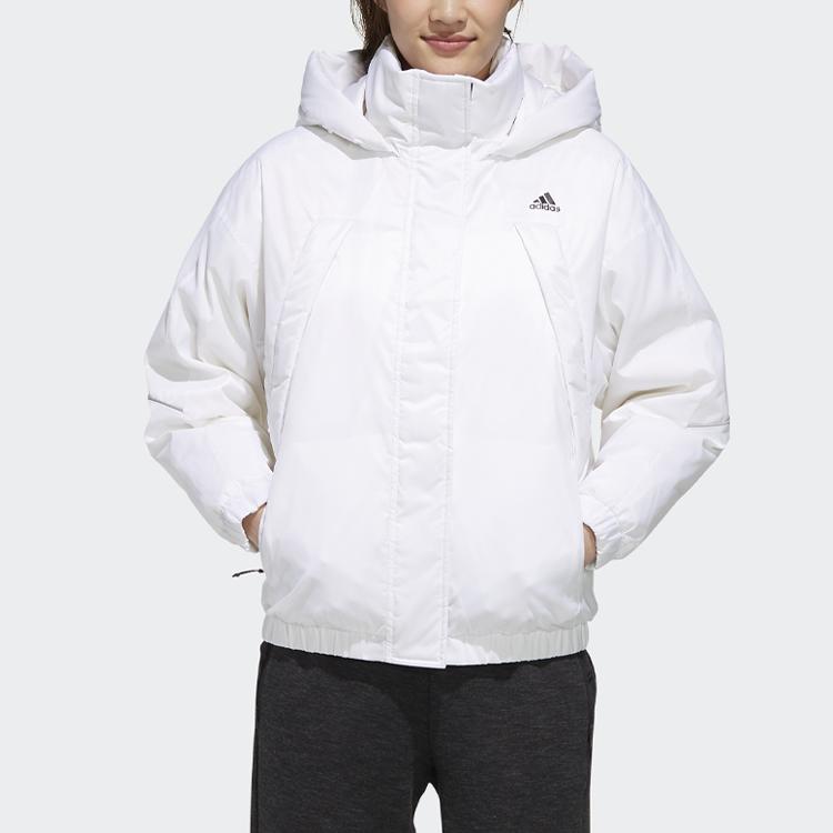 Adidas W Field Down PK Outdoor Warm Hooded Down Jacket Winter Women Jacket White EC7477