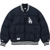 New Era FW24 MLB Los Angeles Dodgers Fitted Reißverschluss Einfach Vielseitig Baseballkragen Hochwertig Locker Daunenjacke Unisex Oberbekleidung Marineblau 14397960