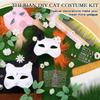 31Pcs DIY Therian Mask Kit Paper Blank Masks Half Face Hand-painted Cat Mask Set for Therian Gear Stuff Masquerade Cosplay Party