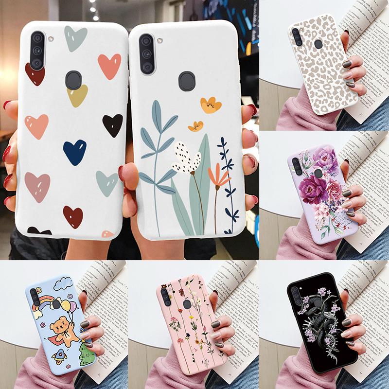 Soft Case For Samsung Galaxy A11 M11 Phone Cover Cute Flowers Butterfly Fundas TPU Coque For Samsung A11 A 11 M GalaxyA11 Bumper