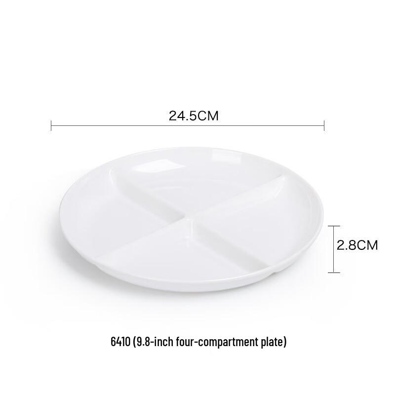Commercial Melamine 4-Compartment Plate Set