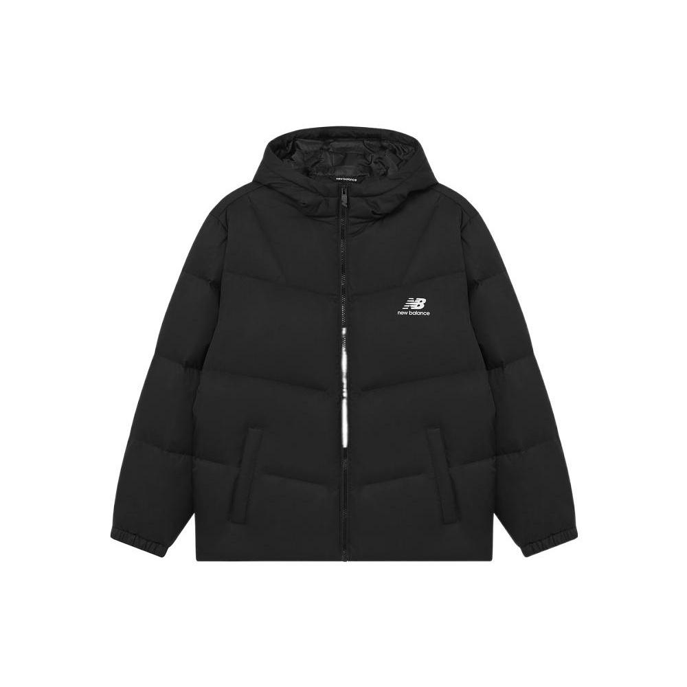 New Balance Logo Print Mid Down Jacket Asia Sizing Black Men s AMJ23342-BK XXL