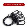 [AMUU] eggplant set of 5 rotating hook 360 degree rotation accessories Metal fittings One-touch type key ring and round shape carabiner key ring