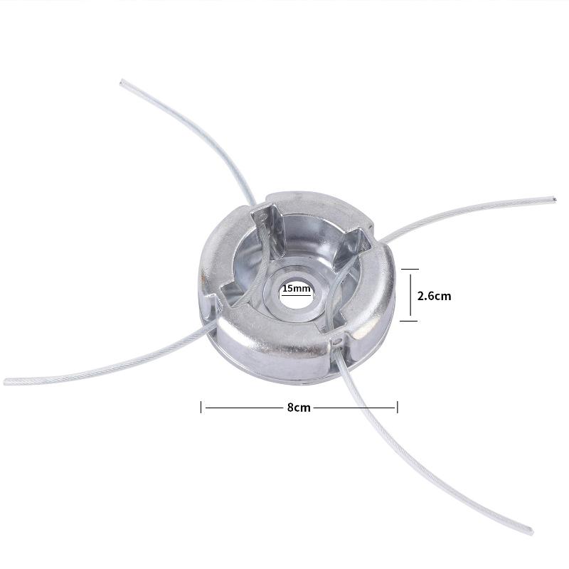 1Pc Wire Rope Weed Head Accessories 15mm Aluminum Trimmer Head Through Hole Fit String Trimmer Replacement Head