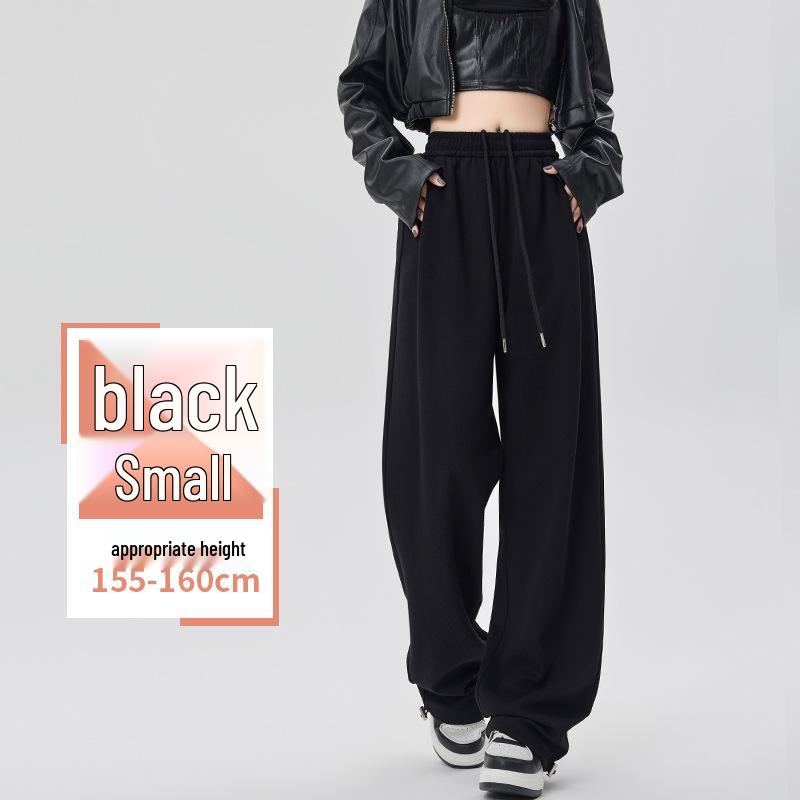 Women's 2024 High-Waisted Wide-Leg Draping Sports Pants - Spring/Autumn Loose Joggers