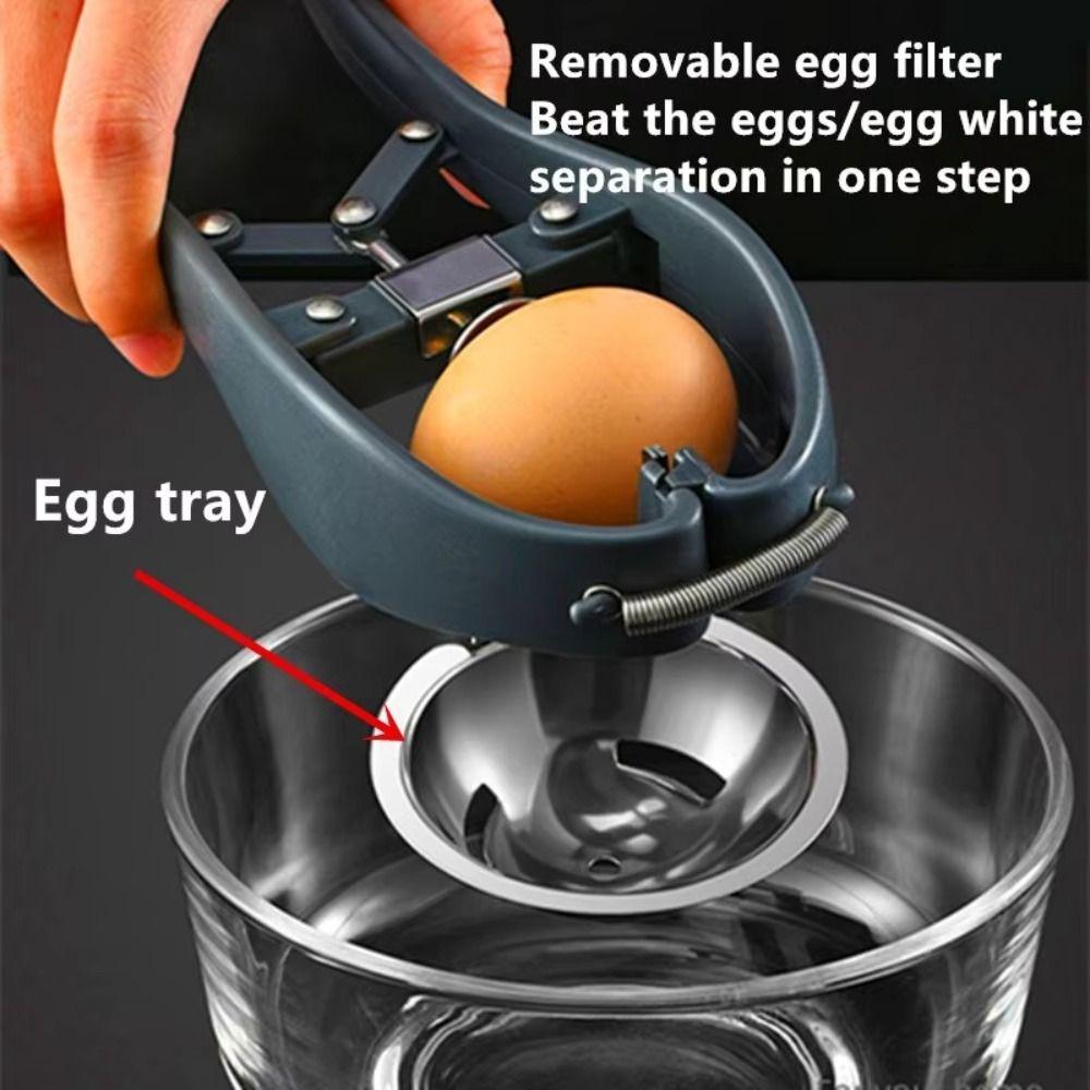 Manual Egg Separator 304 Stainless Steel Egg Shell Cutter Effortless Egg Opener  Baking Tool